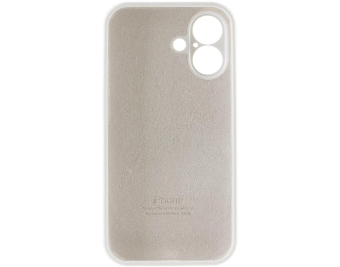 Чехол-силикон оригинал Full Camera Soft Matte iPhone 16 (Белый / White)
