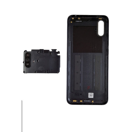 Задняя панель корпуса Xiaomi Redmi 9A, серая со стеклом камеры (Класс B)