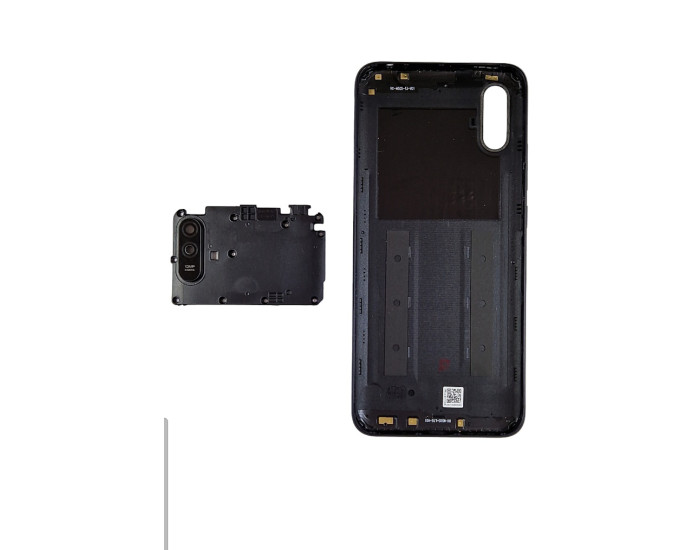 Задня панель корпуси Xiaomi Redmi 9A, сіра з склом камери