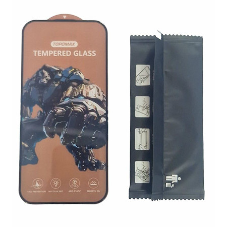 Защитное стекло Topomax Box (Oleophobic) для iPhone 14/13/13 Pro/16e Black (Класс B)