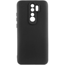 Чехол-силикон Getman Liquid Silk Full Camera Xiaomi Redmi Note 8 Pro (черный) (Класс C)