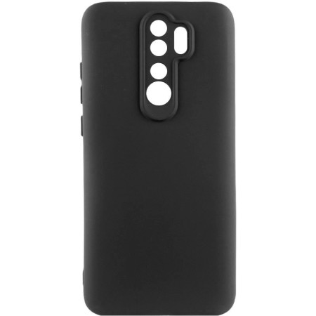 Чехол-силикон Getman Liquid Silk Full Camera Xiaomi Redmi Note 8 Pro (черный) (Класс А)