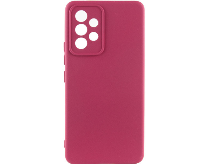 Чохол-силікон Getman Liquid Silk Full Camera Samsung Galaxy A52 (Бордовий / Marsala)