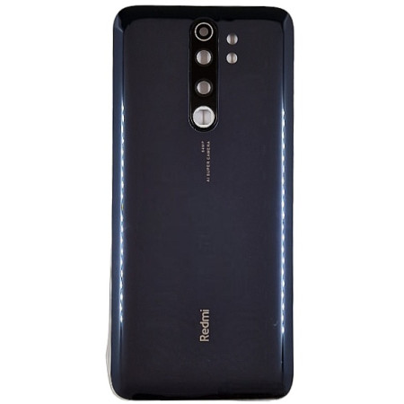 Задняя крышка для Xiaomi Redmi Note 8 Pro, со стеклом камеры Dark Grey (Класс B)