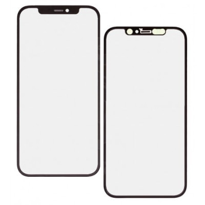 Скло фронтальне c OCA-пленкой iPhone 12 / 12 Pro, чорне, оригінал G+OCA PRo