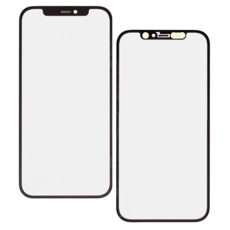 Стекло фронтальное c OCA-пленкой iPhone 12  / 12 Pro, черное, оригинал G+OCA PRo (Класс B)