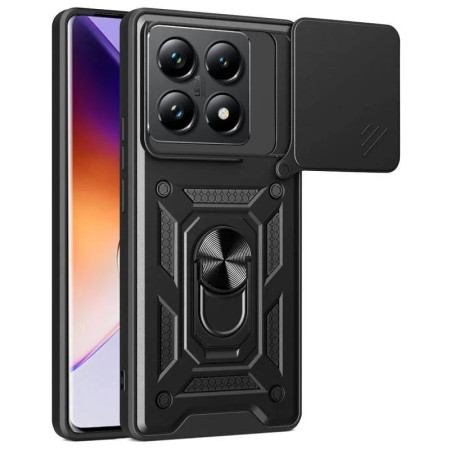 Чехол-Ударопрочный Camshield Serge Ring Xiaomi 14T Pro Черный (Класс B)