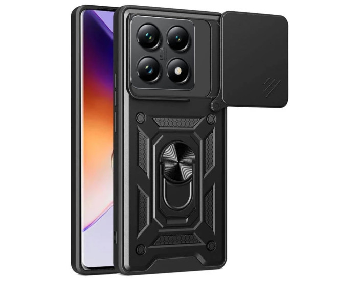 Чохол-Ударостійкий Camshield Serge Ring Xiaomi 14T Pro чорний