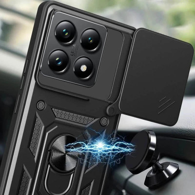 Чехол-Ударопрочный Camshield Serge Ring Xiaomi 14T Pro Черный