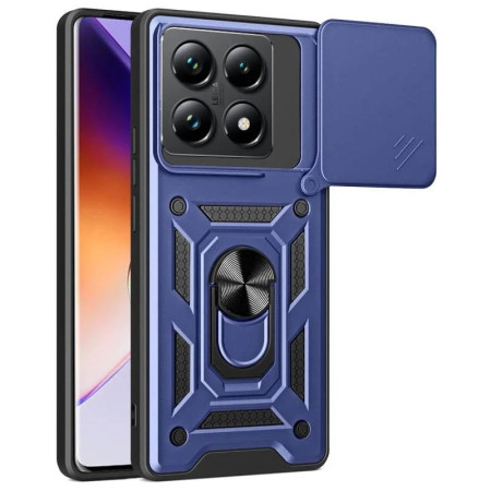 Чехол-Ударопрочный Camshield Serge Ring Xiaomi 14T Blue (Класс А)