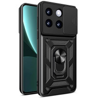 Чехол-Ударопрочный Camshield Serge Ring Xiaomi 14 Pro, Черный (Класс А)