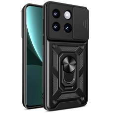 Чехол-Ударопрочный Camshield Serge Ring Xiaomi 14 Pro, Черный (Класс B)