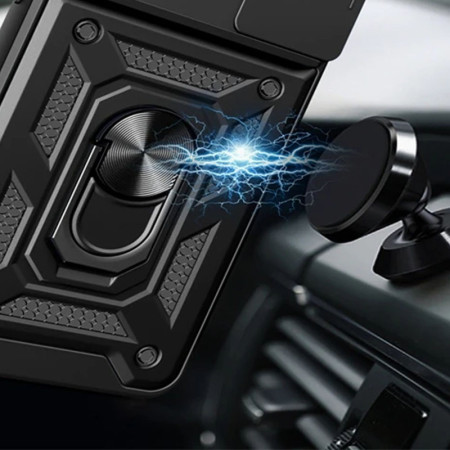 Чехол-Ударопрочный Camshield Serge Ring Xiaomi 14 Pro, Черный (Класс А)