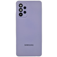 Задняя панель корпуса для Samsung A525F Galaxy A52, со стеклом камеры, фиолетовая (Класс А)