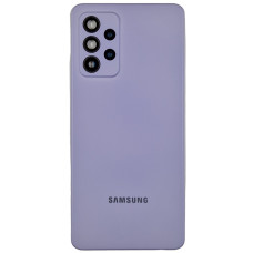 Задняя панель корпуса для Samsung A525F Galaxy A52, со стеклом камеры, фиолетовая (Класс А)