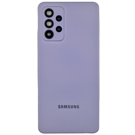 Задняя панель корпуса для Samsung A525F Galaxy A52, со стеклом камеры, фиолетовая (Класс А)