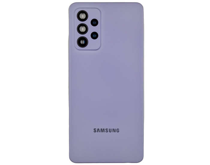 Задняя панель корпуса для Samsung A525F Galaxy A52, фиолетовая со стеклом камеры