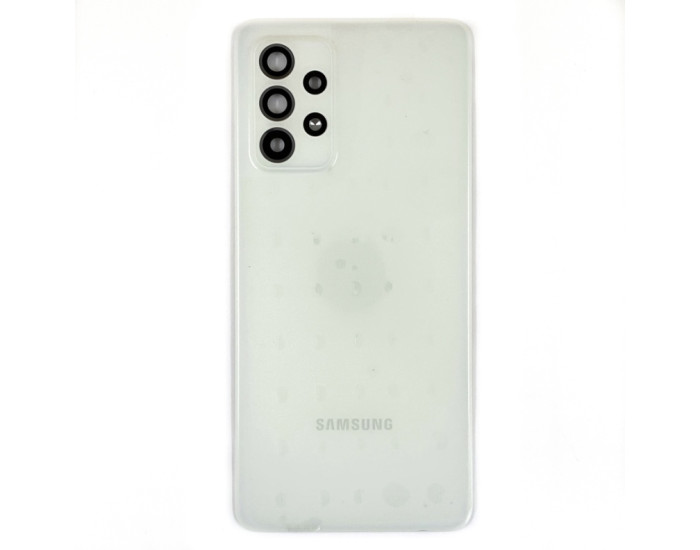 Задняя панель корпуса для Samsung A525F Galaxy A52, белая со стеклом камеры