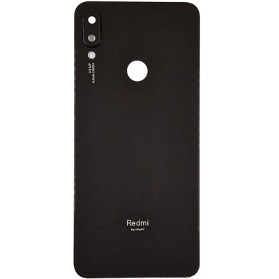 Задня панель корпуси Xiaomi Redmi Note 7, чорна з склом камери