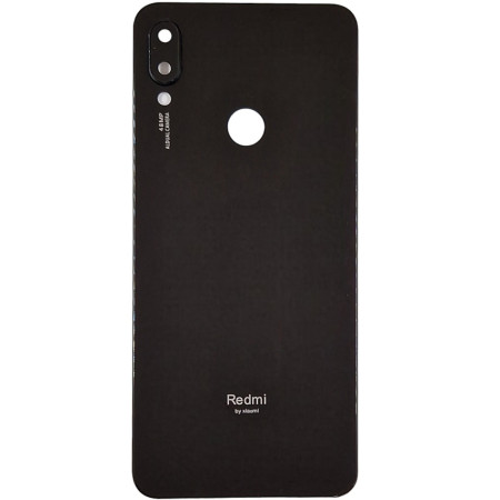 Задняя панель корпуса Xiaomi Redmi Note 7, черная со стеклом камеры (Класс B)