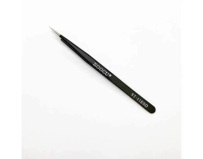 Пінцет Koocu ST-11ESD прямий Black