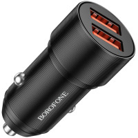 Автомобильное зарядное устройство Borofone (BZ19) Wisdom с кабелем Type C 2.4A черный (Класс А)