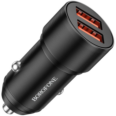Автомобильное зарядное устройство Borofone (BZ19) Wisdom с кабелем Type C 2.4A черный (Класс B)