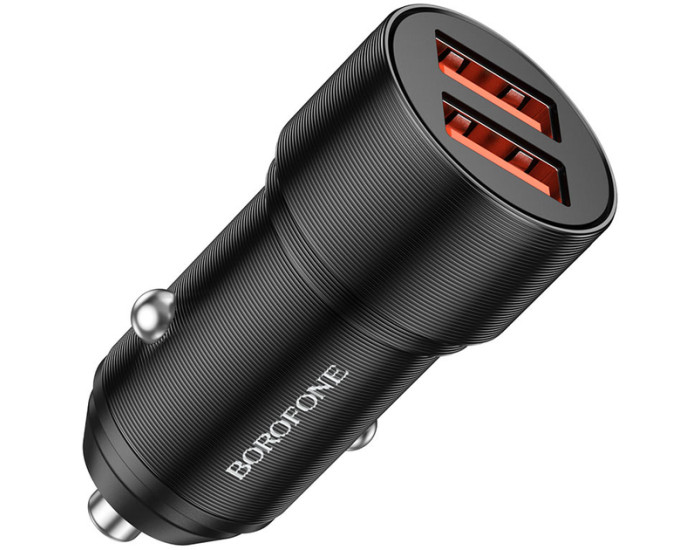 Автомобильное зарядное устройство Borofone (BZ19) Wisdom с кабелем Type C 2.4A черный