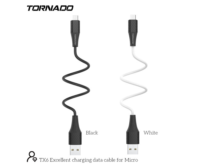 Сетевое зарядное устройство Tornado TX6 Micro (3,0A/1м) (Белый / White)