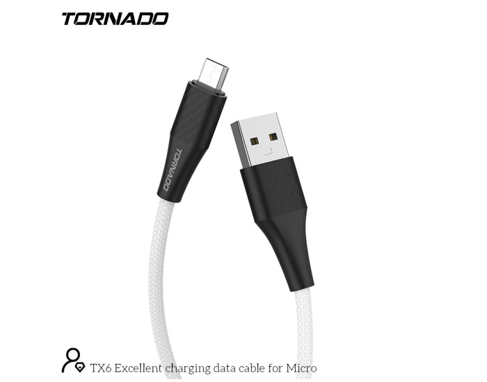 Сетевое зарядное устройство Tornado TX6 Micro (3,0A/1м) (Белый / White)