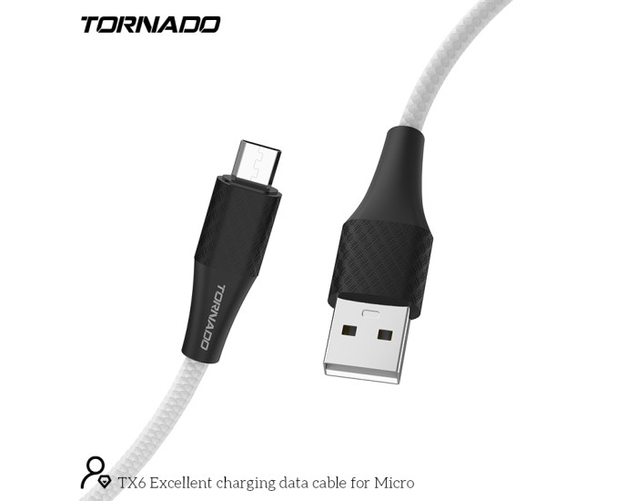 Сетевое зарядное устройство Tornado TX6 Micro (3,0A/1м) (Белый / White)