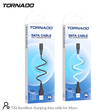 Сетевое зарядное устройство Tornado TX6 Micro (3,0A/1м) (Белый / White)