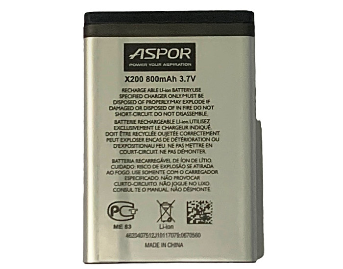 Аккумулятор Aspor Samsung AB-463446BU, C120, C130, C250, D520, D720, E380, E500, E870, X160, X200, 850 mAh