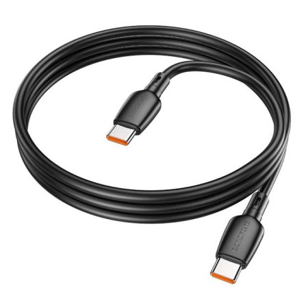 Кабель USB Borofone BX93 100W (MAX 20V/5A) fast charging Type-C to Type-C (1m) Черный
