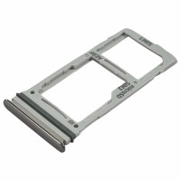 Держатель SIM-карты для Samsung A525 A52, A526 A52 5G, A725 A72, A726 A72 5G, Dual Sim, серебристый (Класс B)