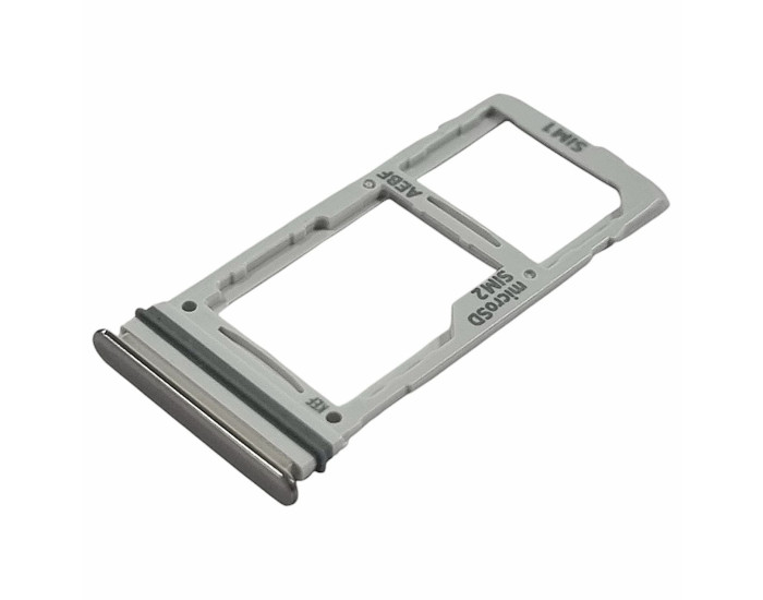 Держатель SIM-карты для Samsung A525 A52 /A526 A52 5G /A725 A72 /A726 A72 5G, Dual Sim, серебристый
