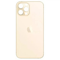 Задняя панель корпуса для iPhone 12 Pro Max, Gold (Big Hole), оригинал (Класс B)