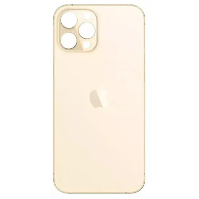 Задня панель корпуси для iPhone 12 Pro Max, Gold (Big Hole), оригінал