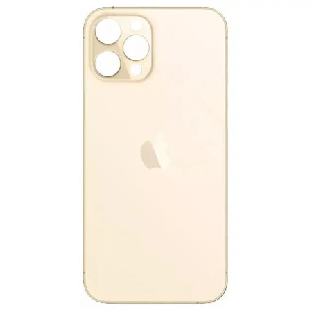 Задняя панель корпуса для iPhone 12 Pro Max, Gold (Big Hole), оригинал (Класс B)
