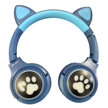 Беспроводные Наушники Bluetooth CAT Ear XY-231 Led Light blue
