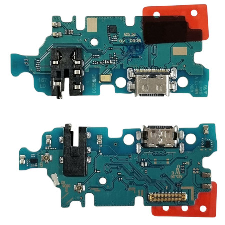 Шлейф для Samsung A256 Galaxy A25, коннектора зарядки, с микрофоном, High Copy  (Класс B)