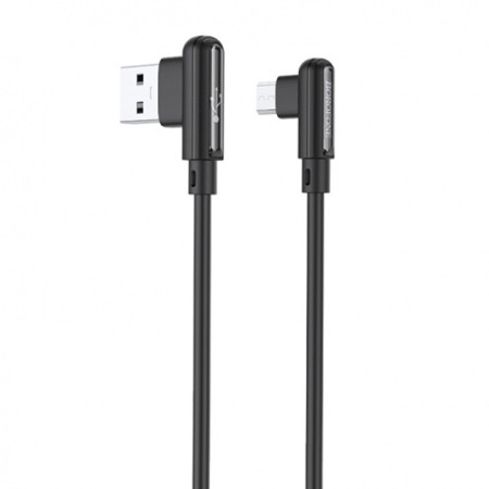 Кабель USB Borofone BX58 (1m / 2.4A) Micro (Черный) (Класс А)