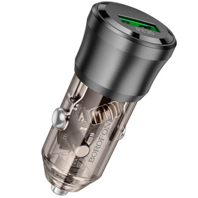 Автомобильное зарядное устройство Borofone (BZ23) QC3.0 (1USB) 18W transparent black