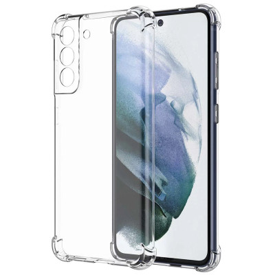 Чехол-силикон Getman Ease logo усиленные углы Samsung S21 FE, Прозрачный