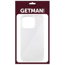 Чехол-силикон Getman Ease logo усиленные углы iPhone 15 Pro Max, Прозрачный