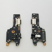 Шлейф для Xiaomi Redmi Note 9, коннектора наушников, коннектора зарядки, с микрофоном, с компонентами, High Copy (Класс B)