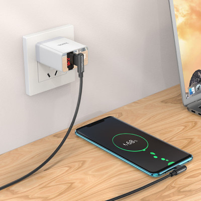 Кабель USB Borofone BX58 (1m / 3A) Type-C Черный