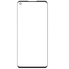 Стекло фронтальное с OCA-пленкой для Oppo A55 черное  (Класс B)