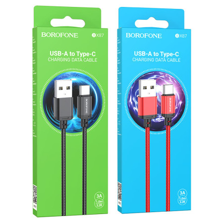 Кабель USB Borofone BX87 for Type-C 3A/1m black