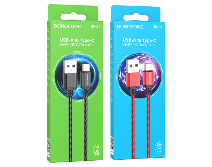 Кабель USB Borofone BX87 for Type-C 3A/1m black